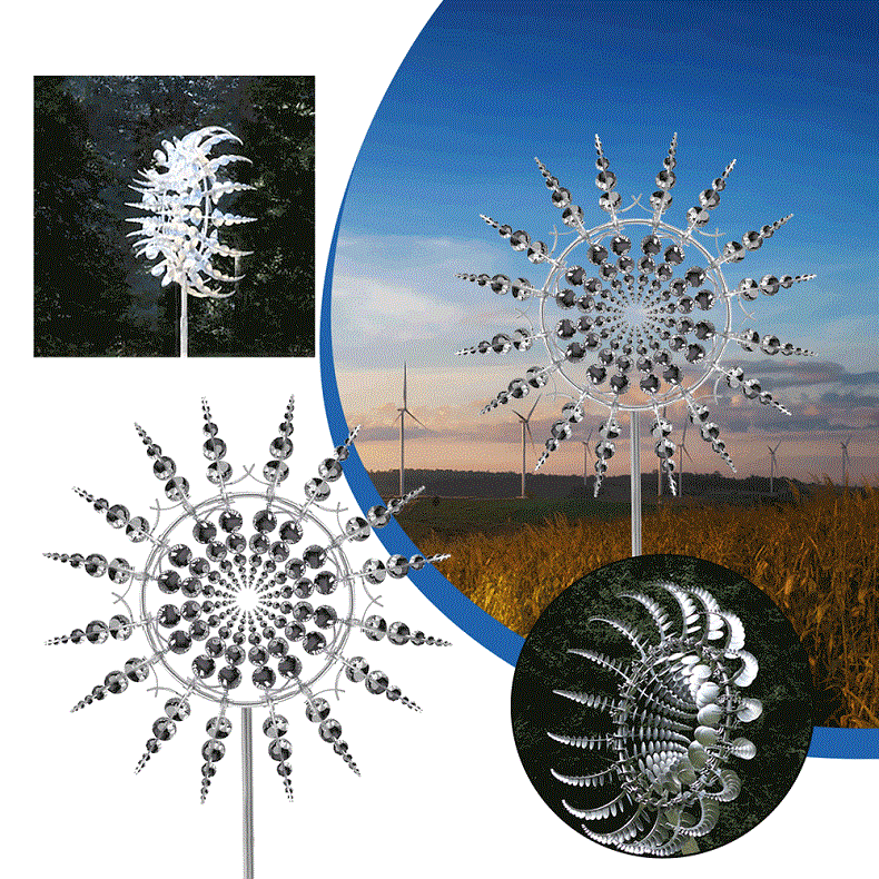 Roestbestendige Kinetische Metalen Windspinner Voor Buiten Tuin Decoratie