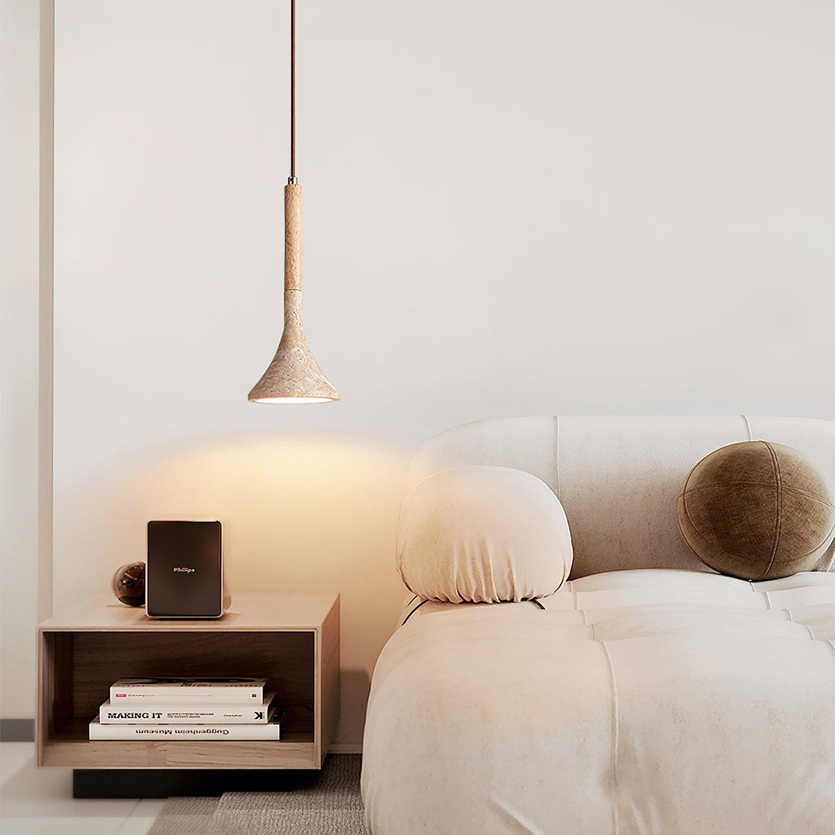 Aplomb Japandi Travertine Hanglamp