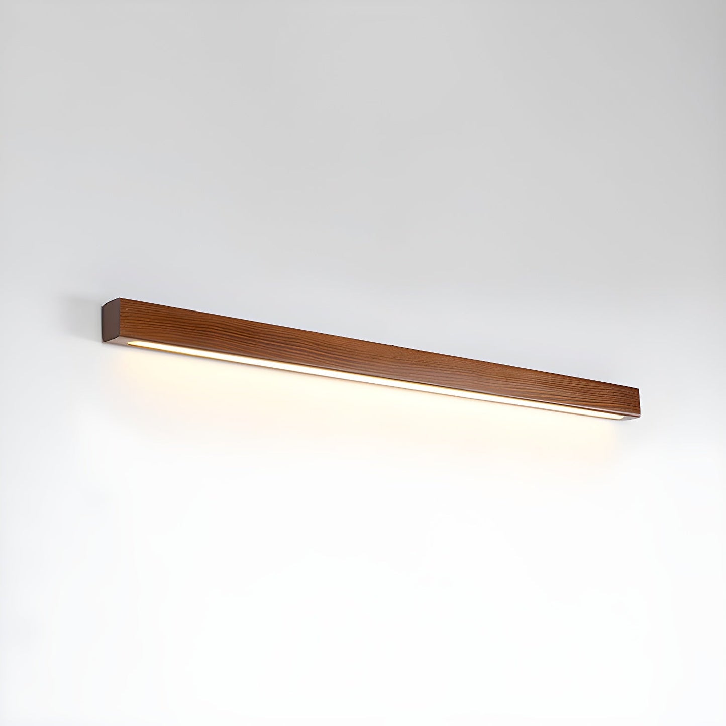 Lustra Wandlamp Lineair Hout en LED Minimalistisch Design