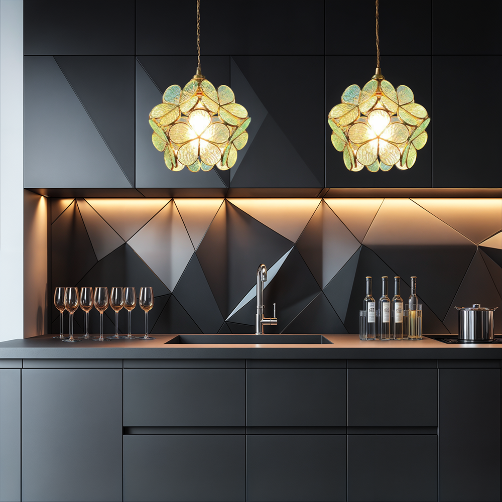 Bloeiende Nordic Bloem Glas Hanglamp