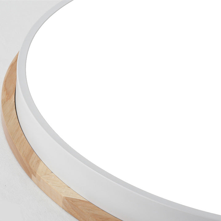 Nordic LED-Plafondlamp met Houten Frame