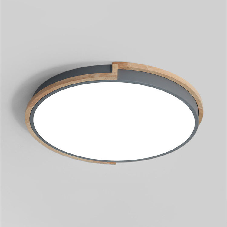 Nordic LED-Plafondlamp met Houten Frame