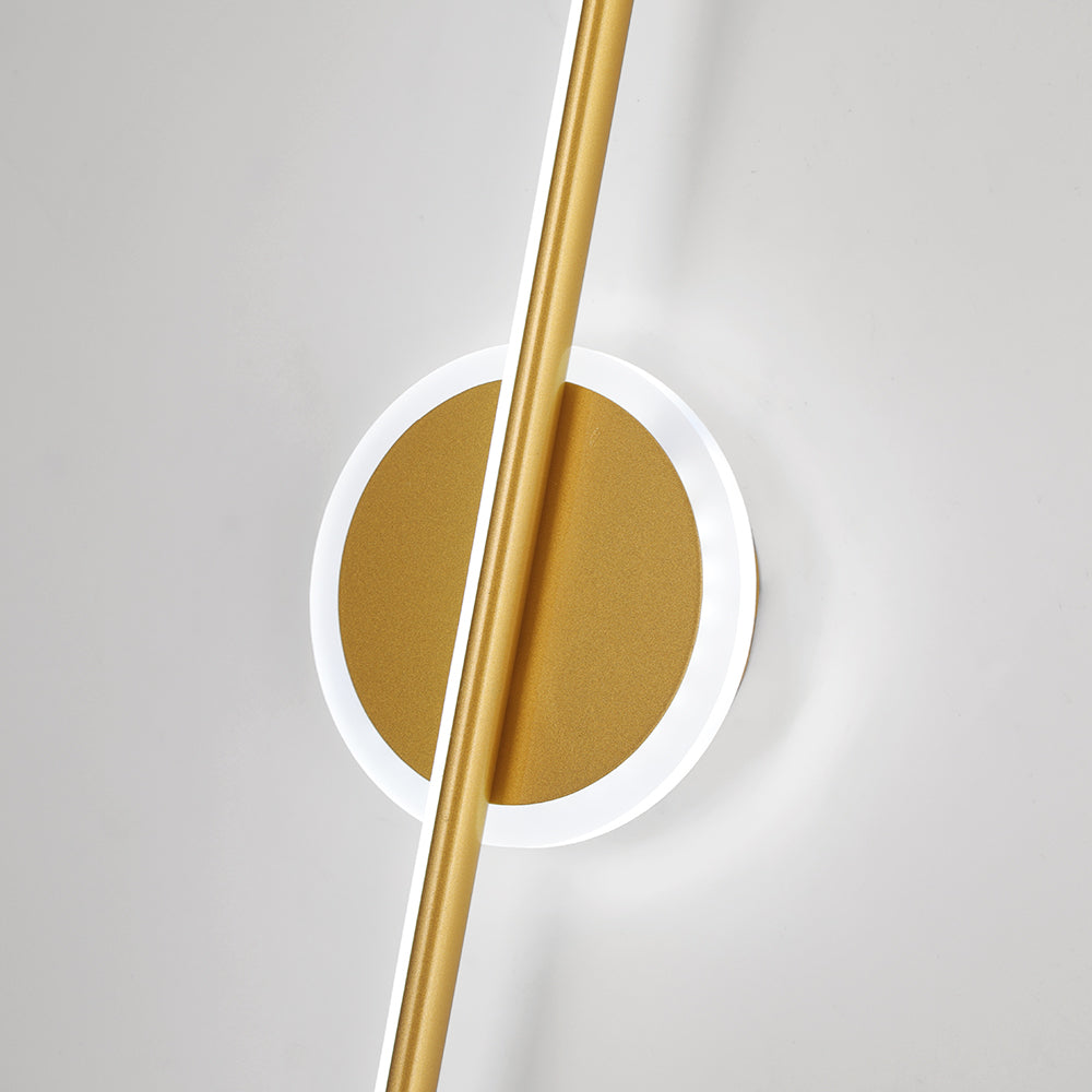 Arisha LED Lineaire Spiegel Voor Wandlamp, Zwart/Goud