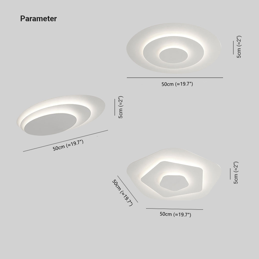 Arisha Plafondlamp Modern Rond LED Wit Woon/Slaapkamer D50CM