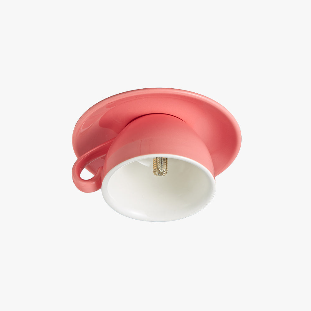 Aria Moderne Koffiekoppen Keramische Flush Plafondverlichting