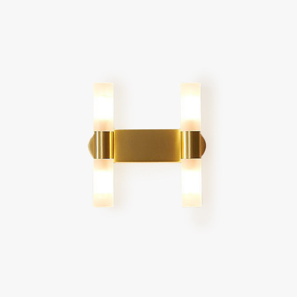 Arisha Moderne Cilindrische Metalen LED Wandlamp, Goud