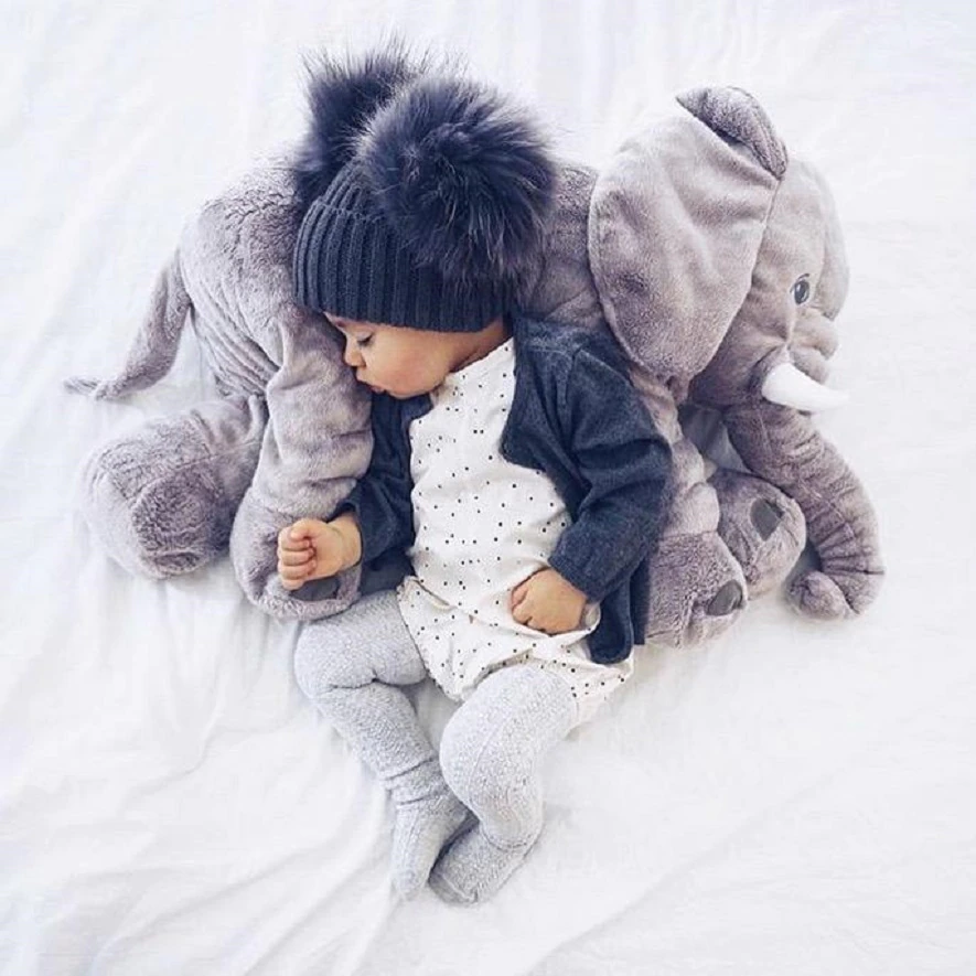 Olifant Knuffel Baby Kussen – Zacht, Knuffelbaar en Comfortabel