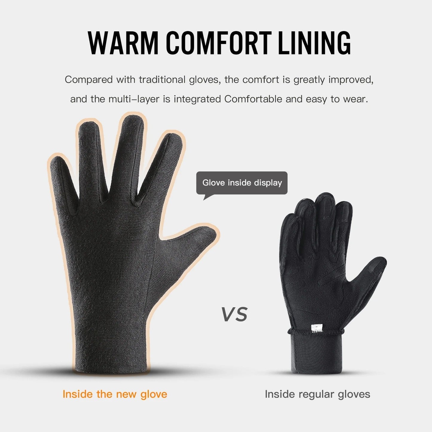 Batterij-aangedreven verwarmde handschoenen met touchscreen-functionaliteit en verstelbare warmte