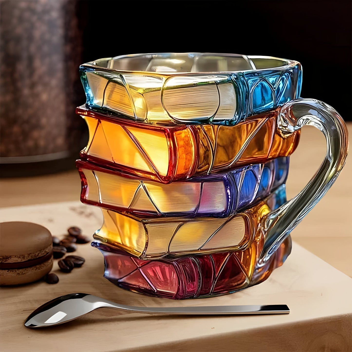 Beker | 3D Boek Design Mok | Handgemaakt & Kleurrijk | Voor Koffie & Thee | BookLume