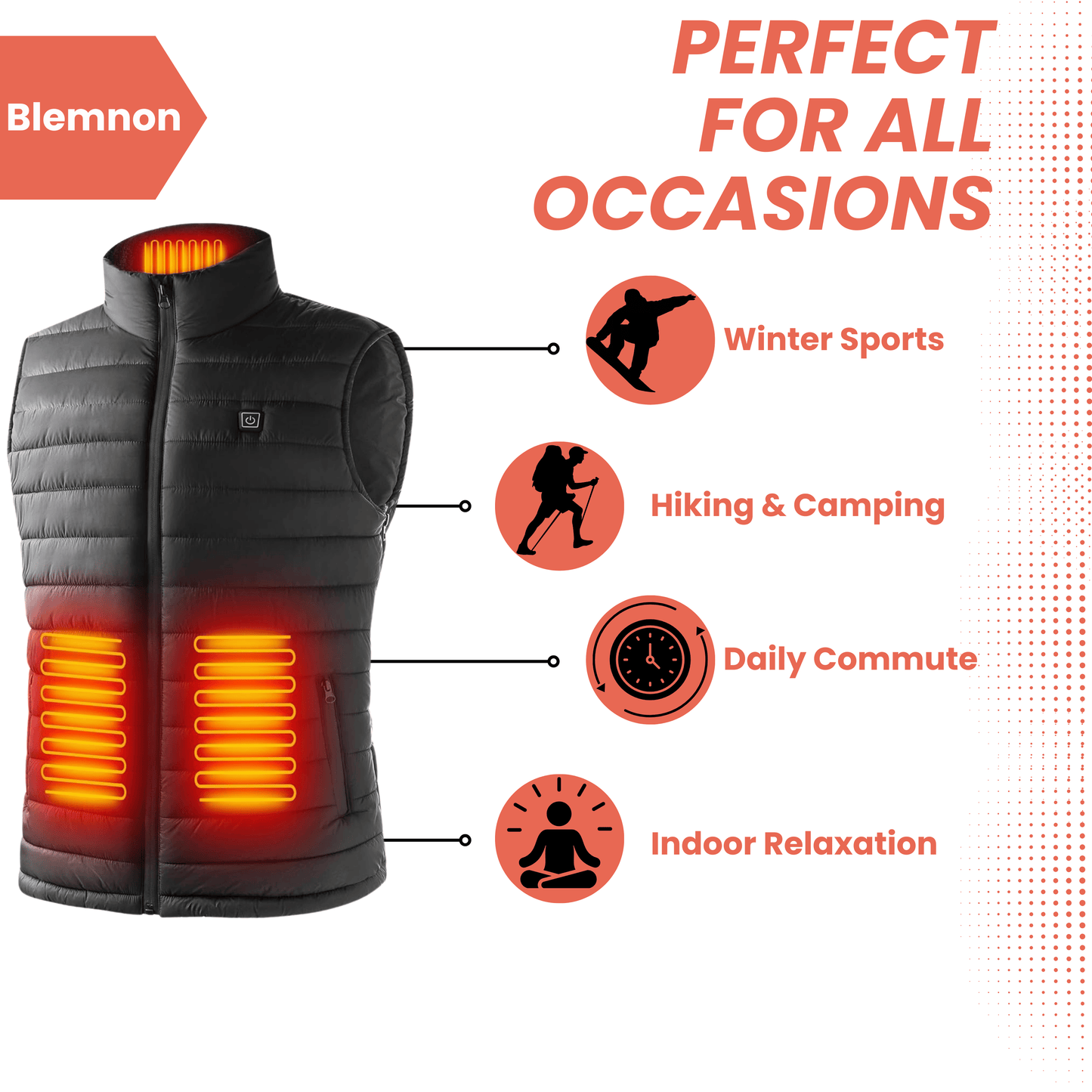 Verwarmd Gilet – Lichtgewicht Bodywarmer Verwarmde Jas voor Ultiem Comfort