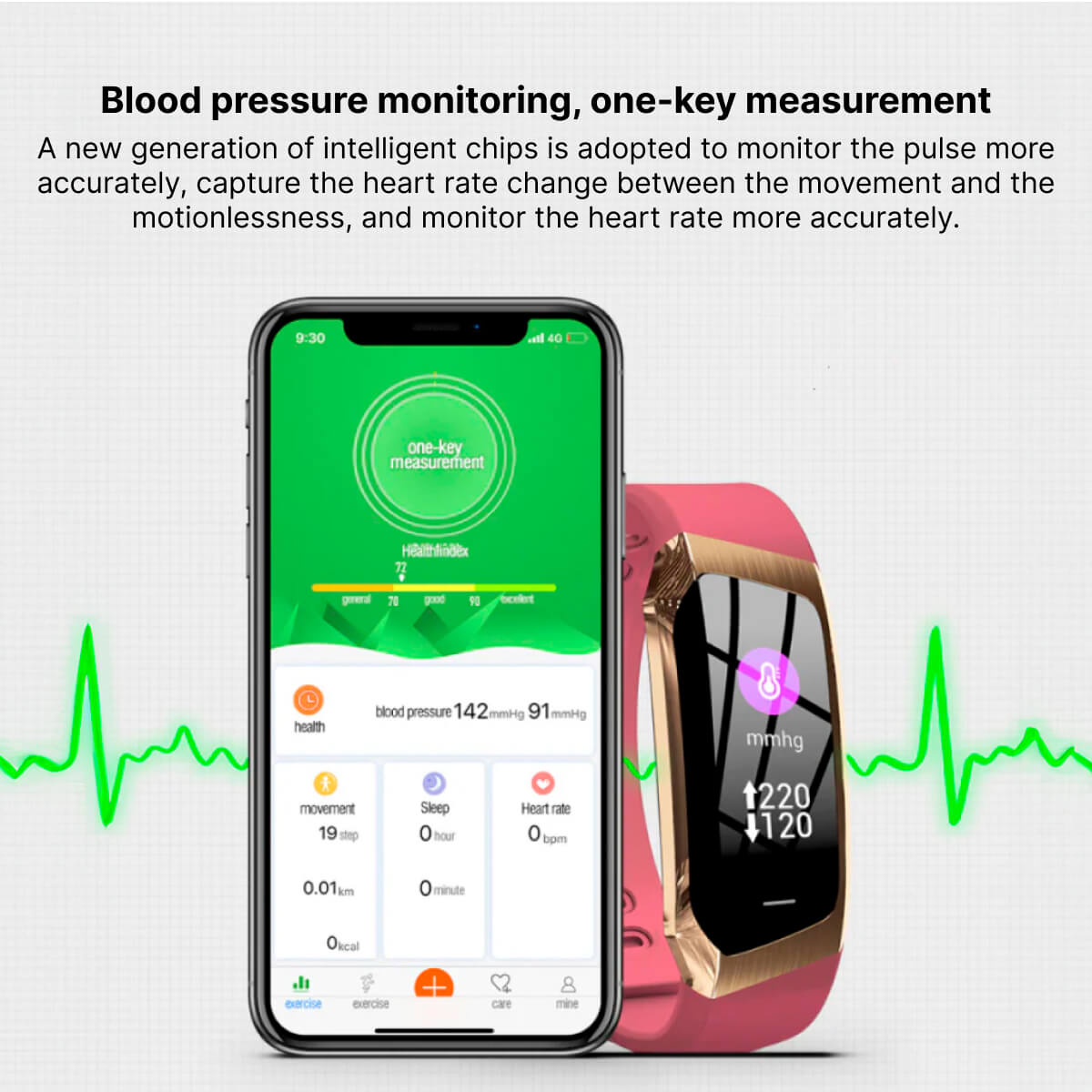 VitaTrack Gezondheidsmetrics Smartwatch Met Activiteiten Tracking