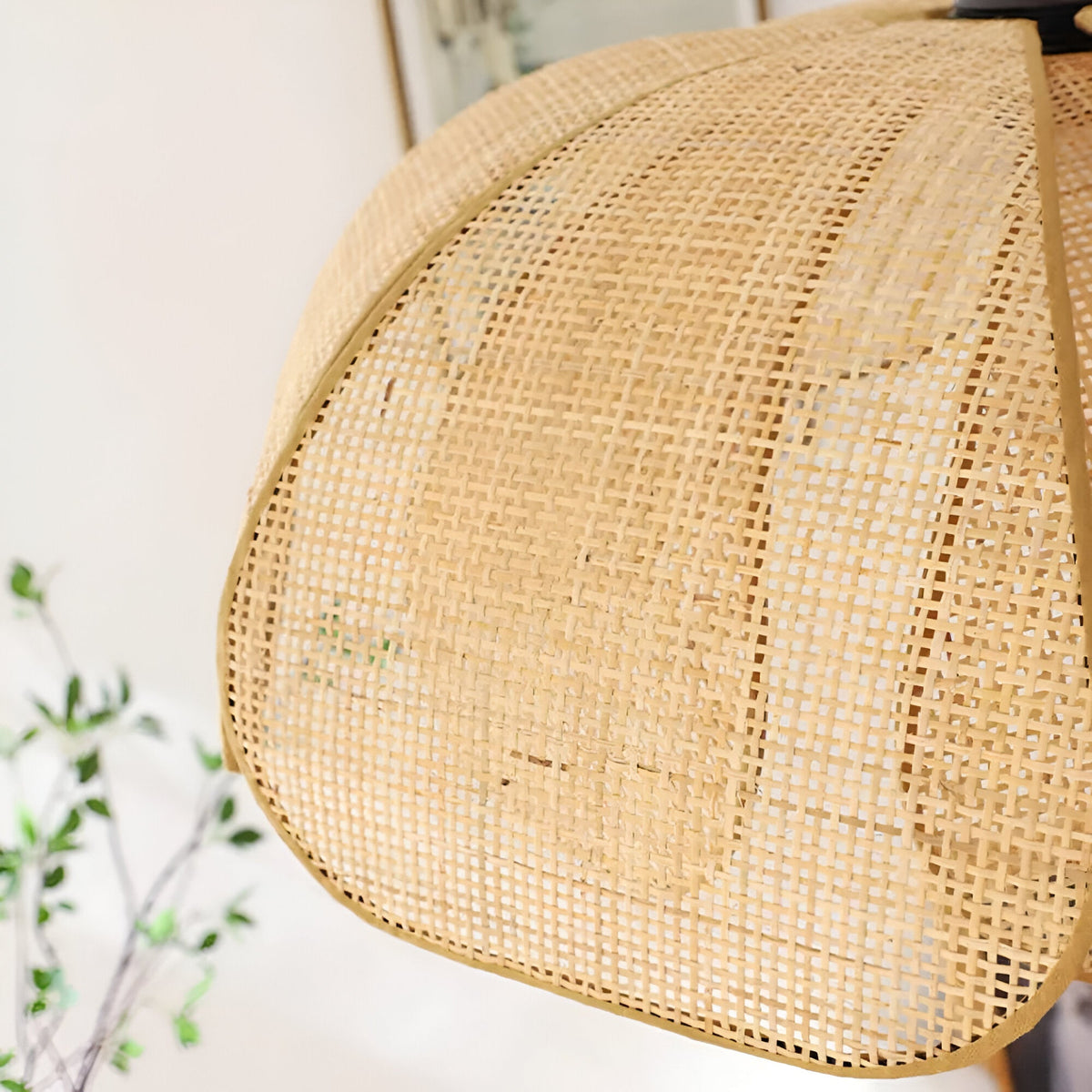 Bamboe Riet Petal Rustic Wicker Hanglamp