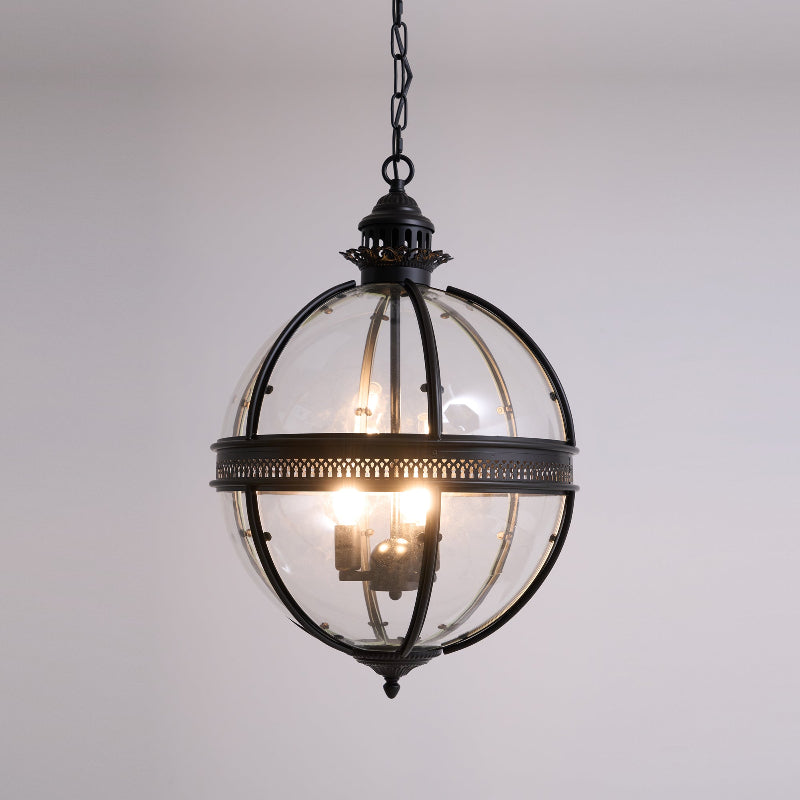 Vintage Glazen Hanglamp Industriële Globe Hangarmatuur