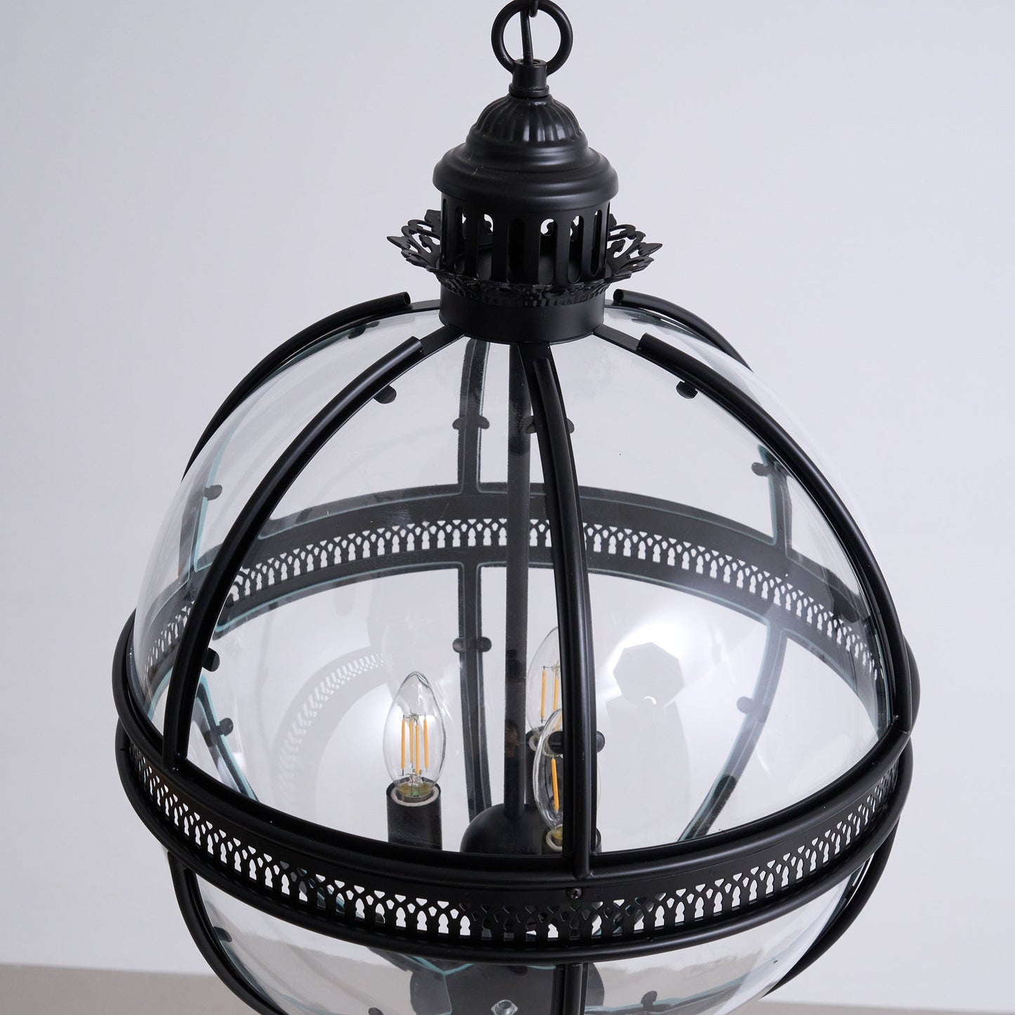 Vintage Glazen Hanglamp Industriële Globe Hangarmatuur