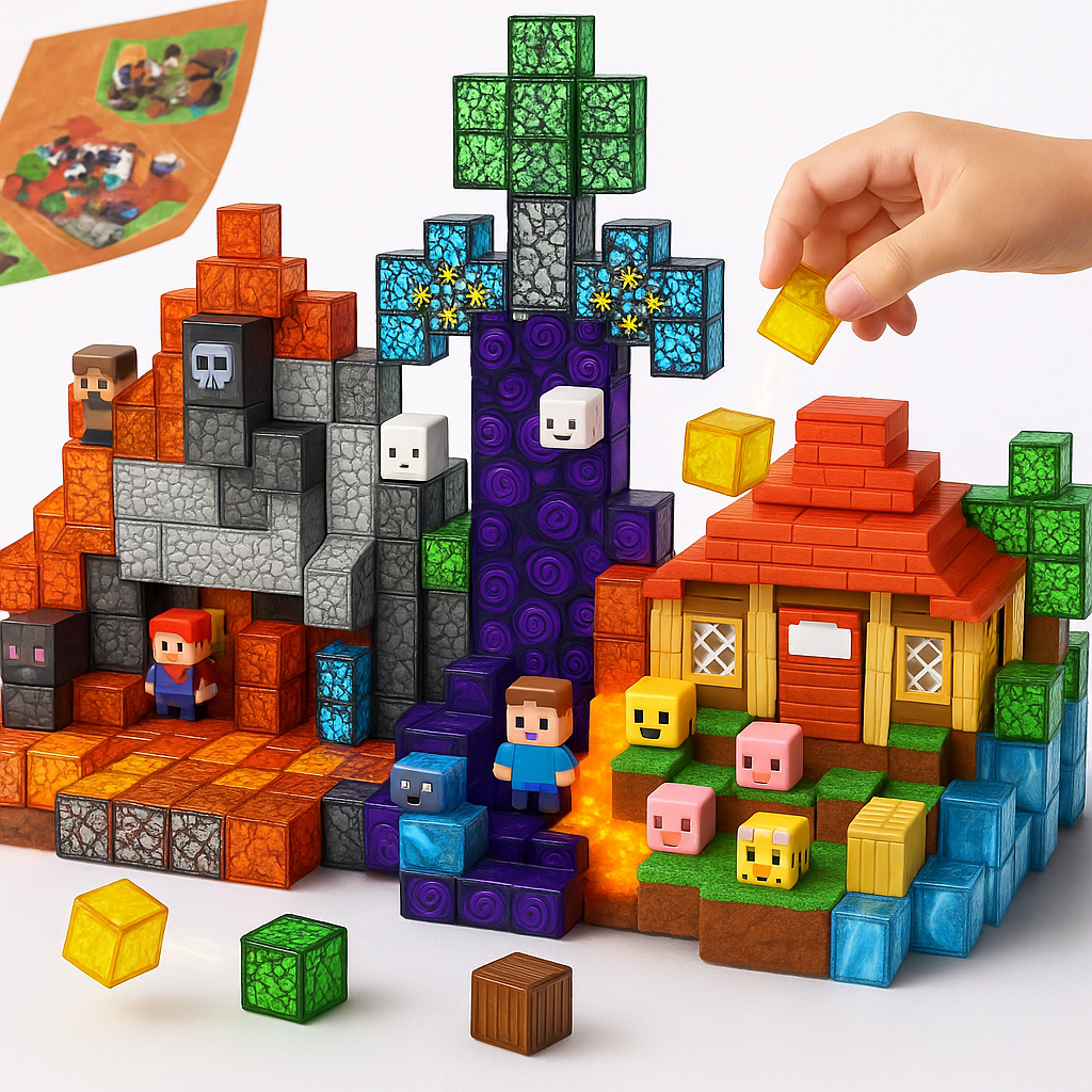 Skanto | Magnetische bouwblokken set voor kinderen 200 stuks