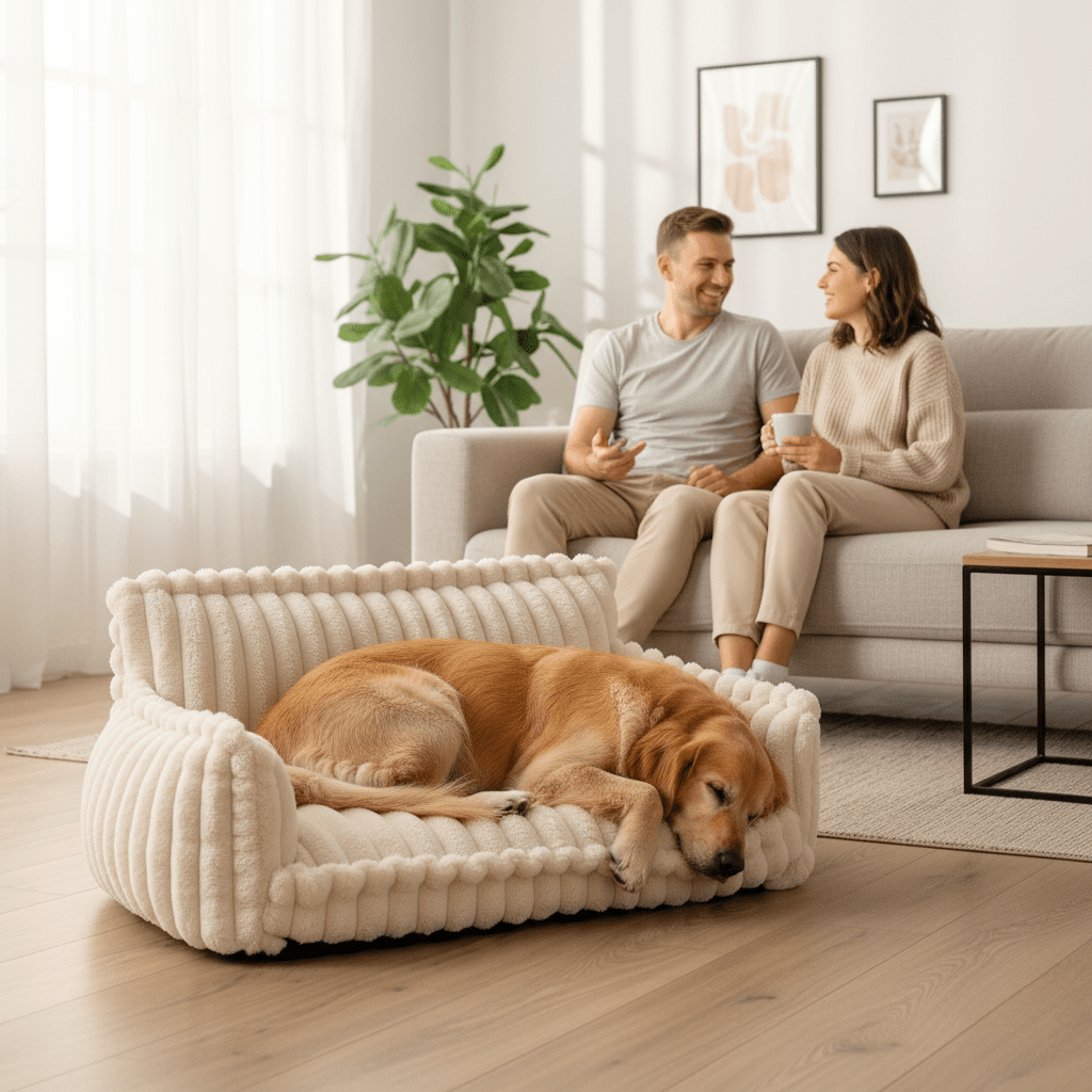 DOGVIA – Zacht & wasbaar orthopedisch hondenbankje voor huisdieren