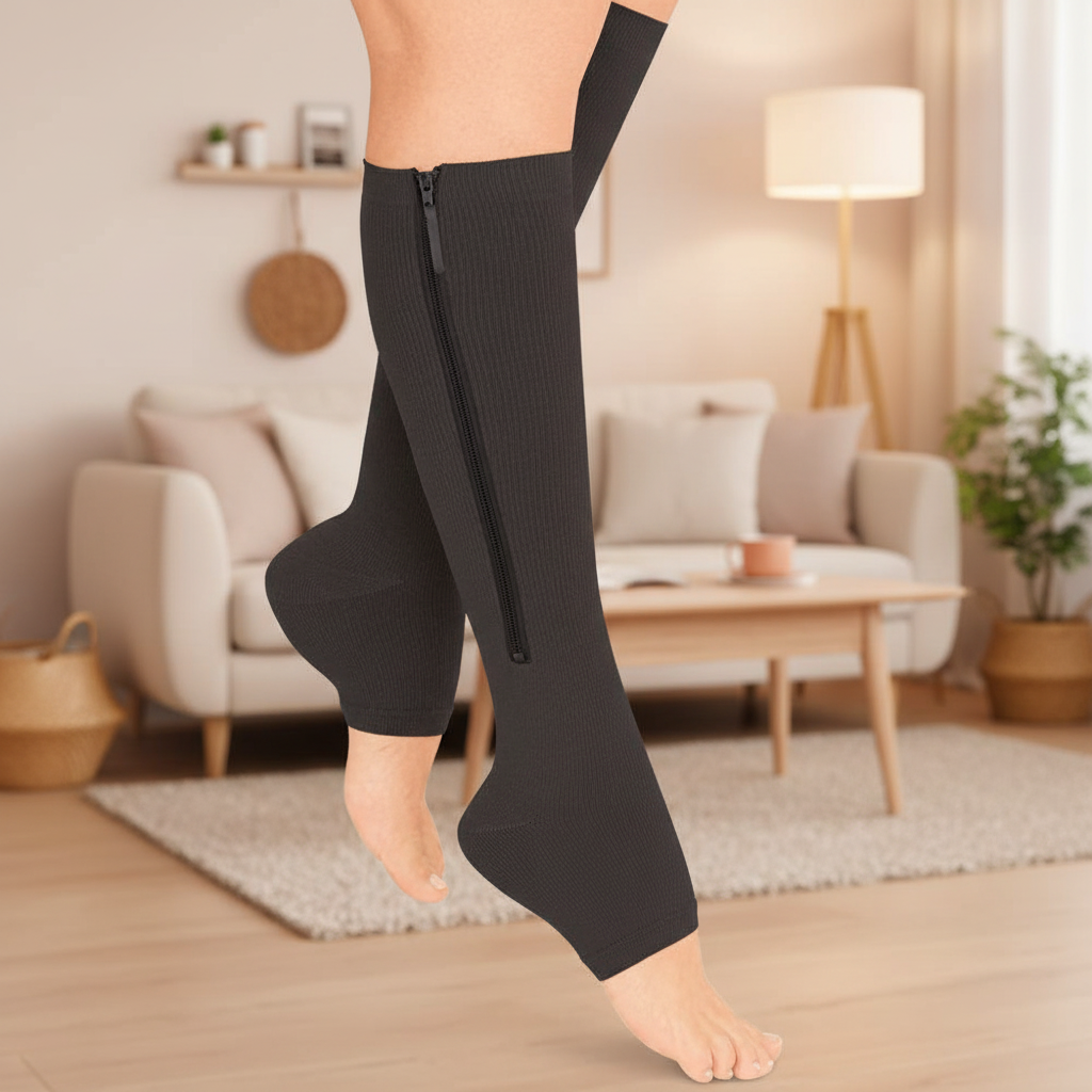 CIRCULARELIEF – Compressiekousen met rits voor ondersteuning en verlichting