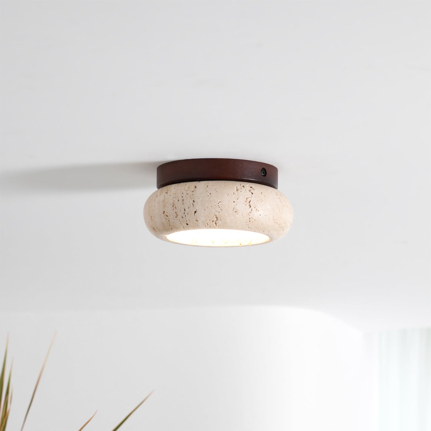 Astra Plafondlamp Mini Donut in Travertin
