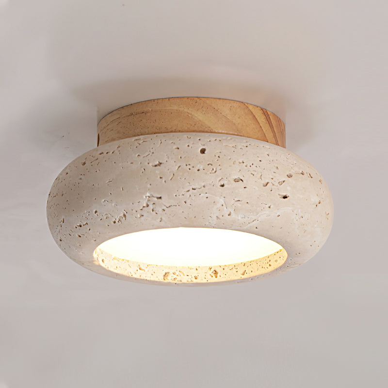 Astra Plafondlamp Mini Donut in Travertin