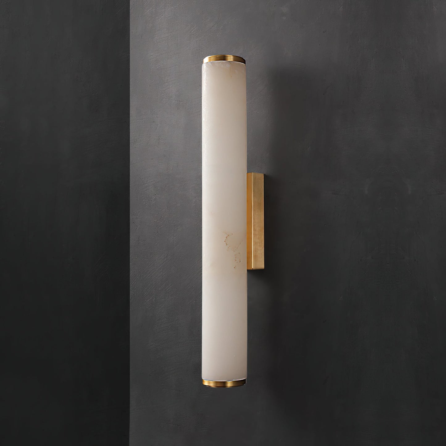 Arcus Wandlamp Elegant Minimalistisch Modern in Messing en Alabaster