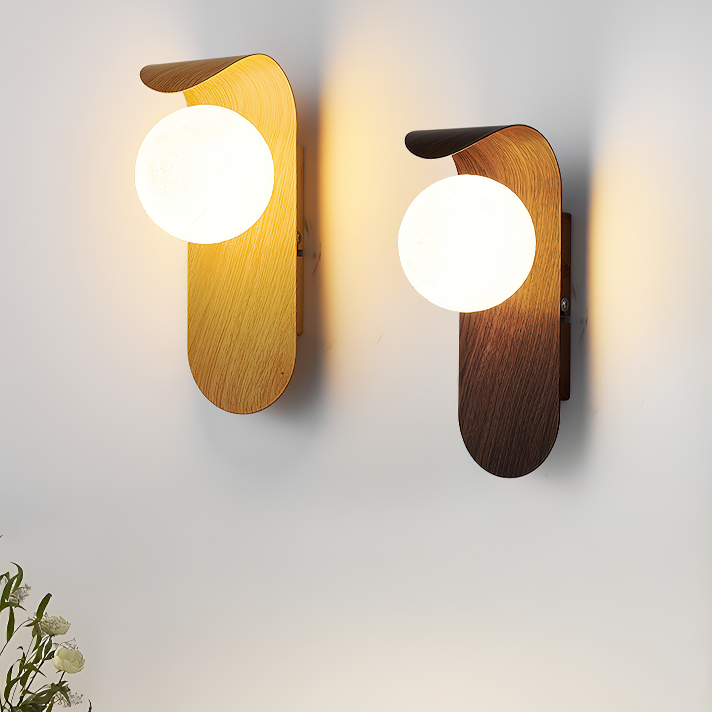 Exuro Wandlamp Binnen in Houtkleur / Notenhoutkleur