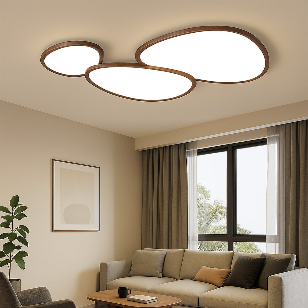 Ultra Dun Donkere Houten Plafondlamp