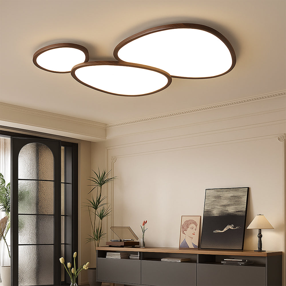 Ultra Dun Donkere Houten Plafondlamp