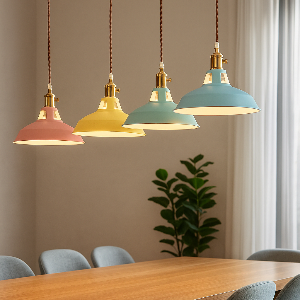 Industrieel Kleurrijke Metalen Koepel Hanglamp LED 1-lamp