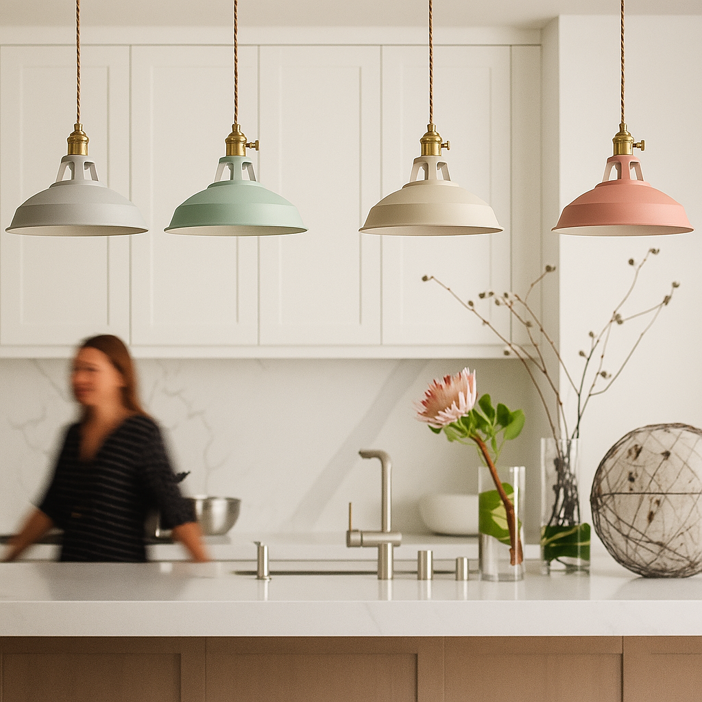 Industrieel Kleurrijke Metalen Koepel Hanglamp LED 1-lamp