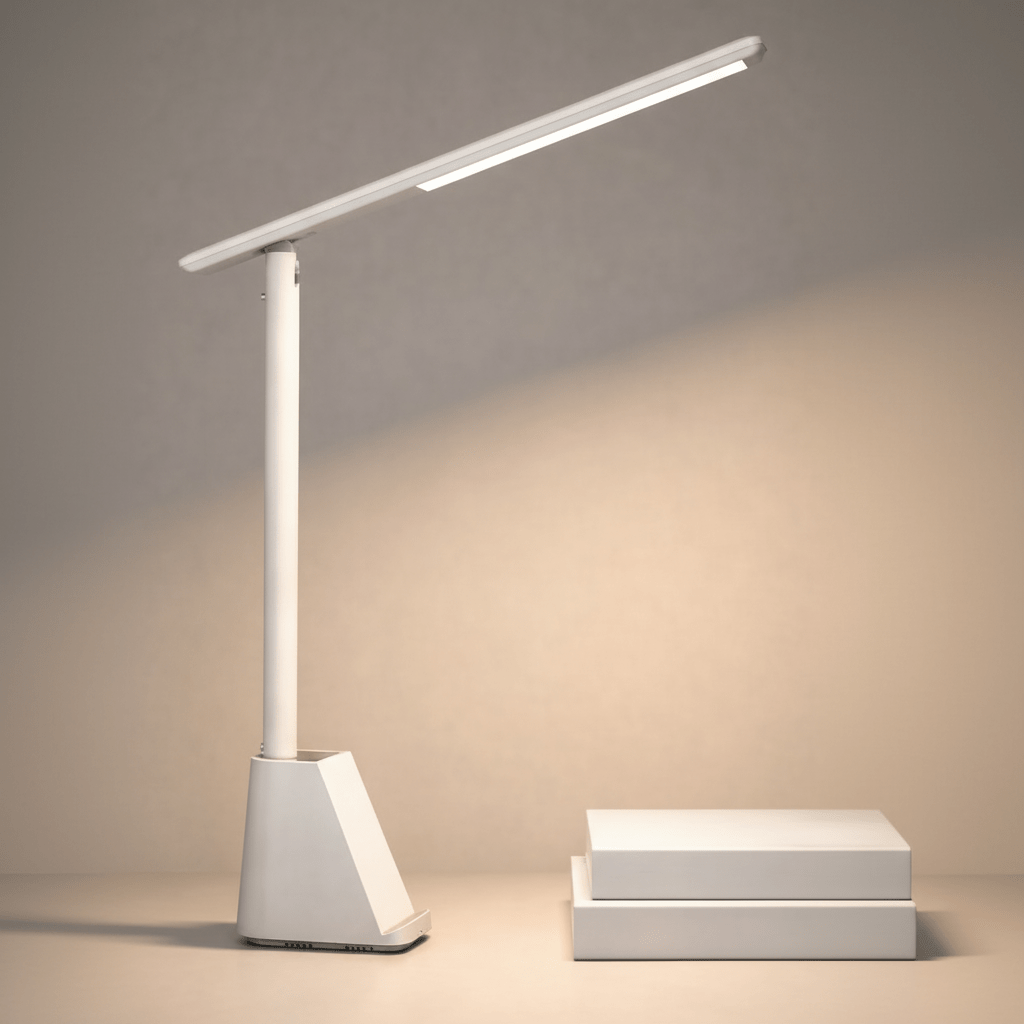 FOLDLITE – Intelligente, opvouwbare LED-bureaulamp met accu & dimfunctie