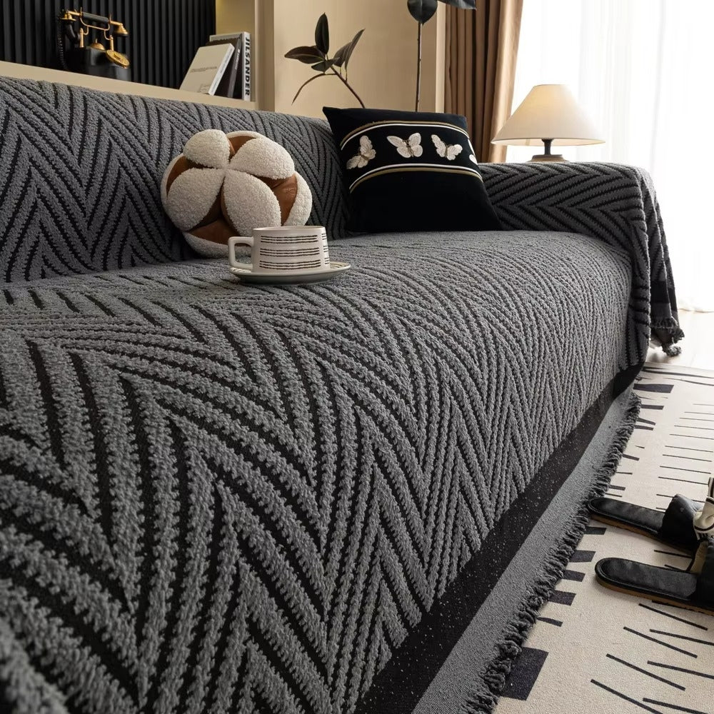 Chevron Haringbone Tassel Bankhoes