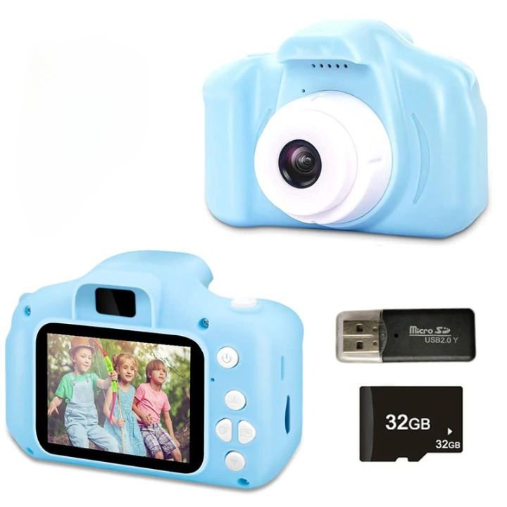 Fotocamera voor Kinderen met HD 1080p Video – Duurzaam, Valbestendig voor Leeftijd 3 en Ouder, Dubbele Camera Functie