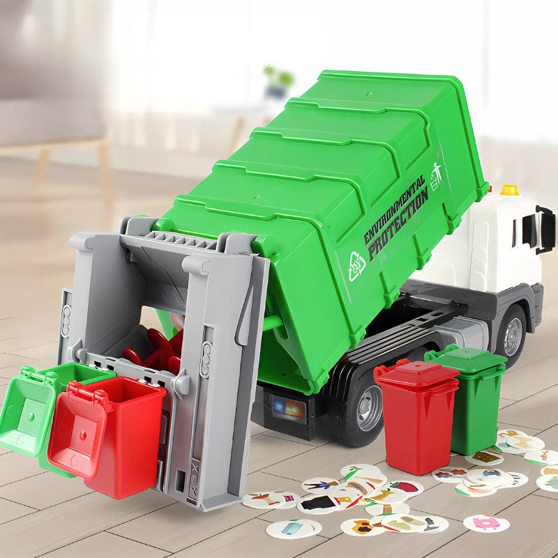 Educatief Speelgoed voor Kinderen Interactieve Eco-Vriendelijke Vuilniswagen voor Kinderen van 3-5 Jaar