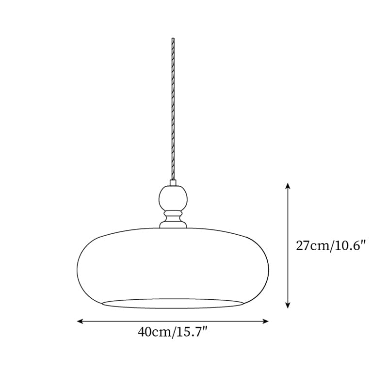 Eldom Amber Glazen Schaduw Hanglamp