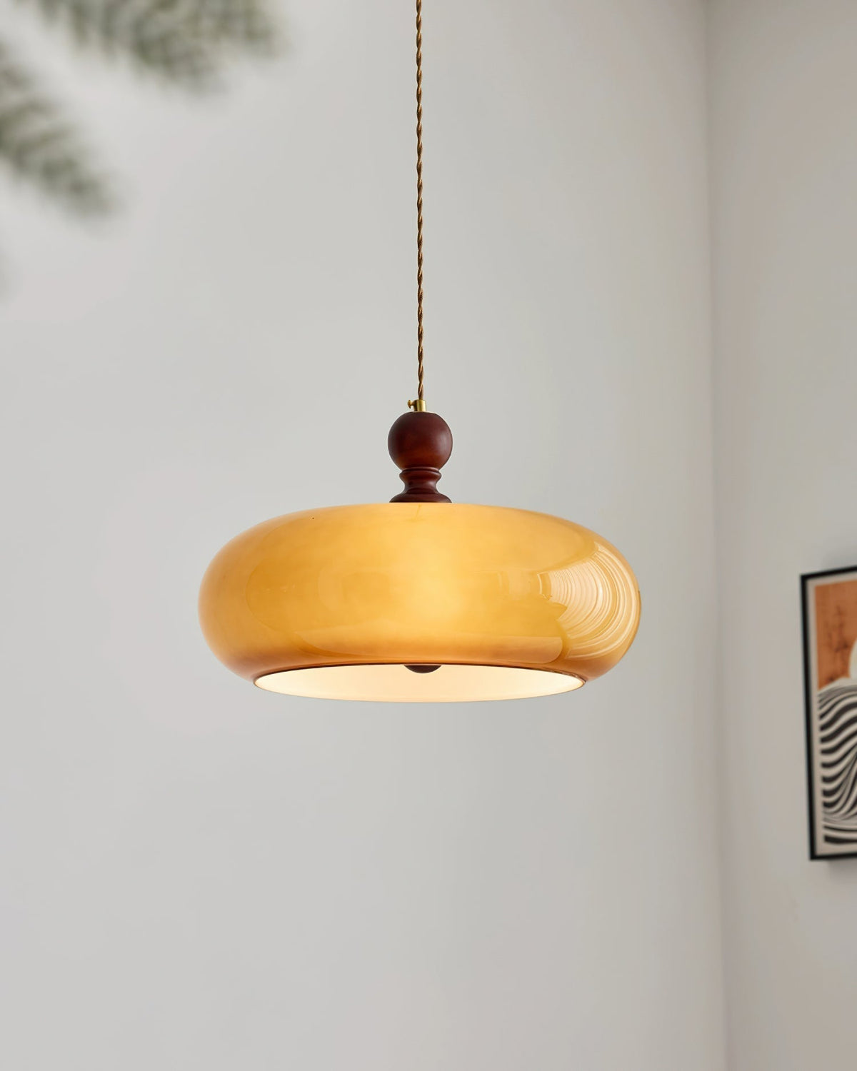 Eldom Amber Glazen Schaduw Hanglamp