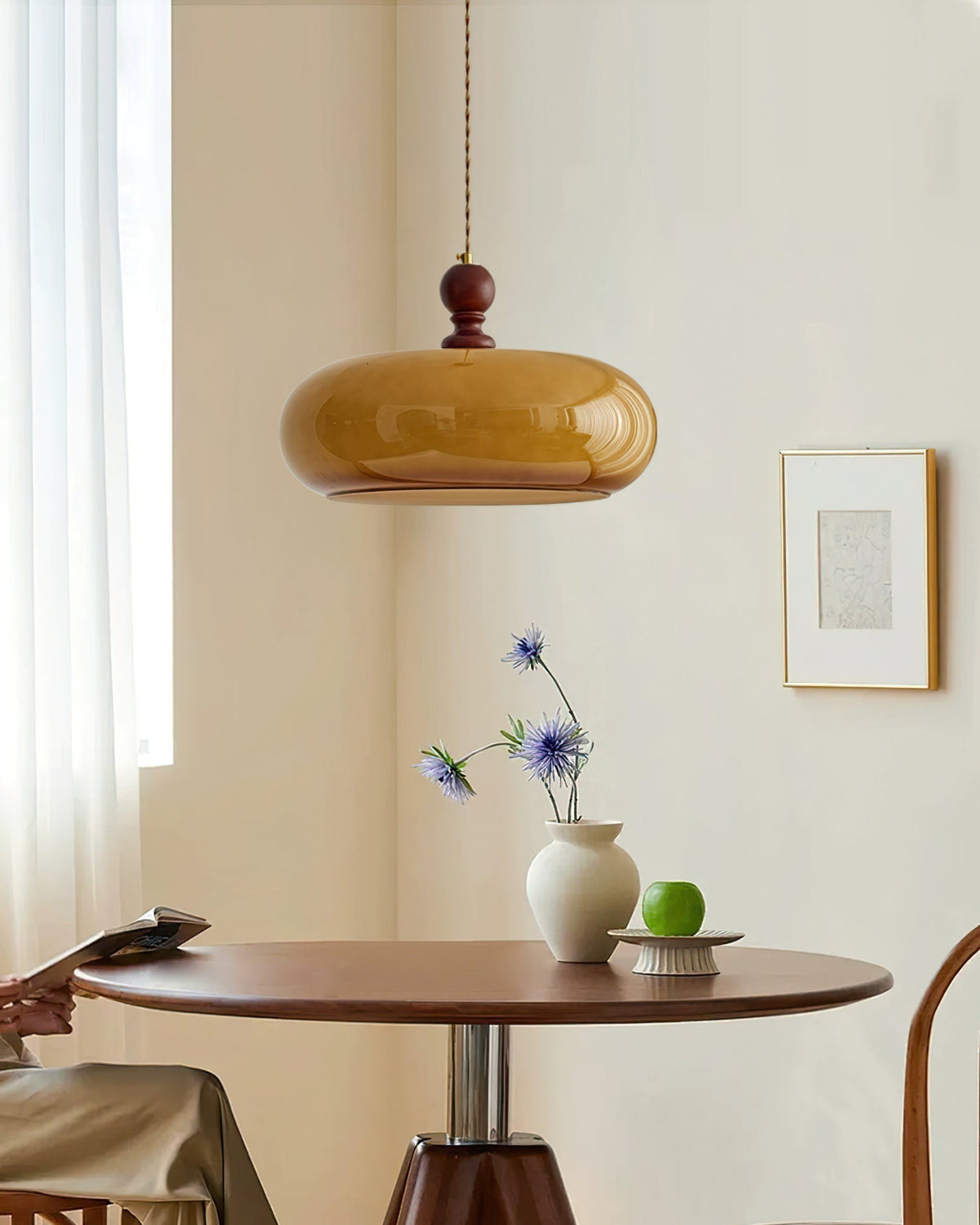 Eldom Amber Glazen Schaduw Hanglamp