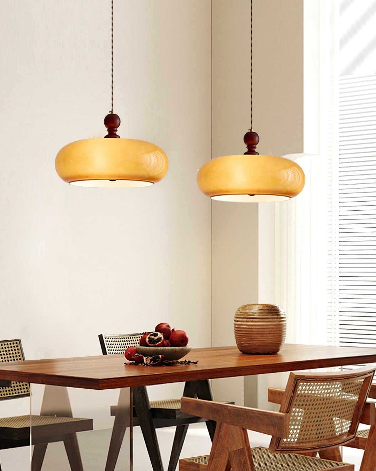 Eldom Amber Glazen Schaduw Hanglamp