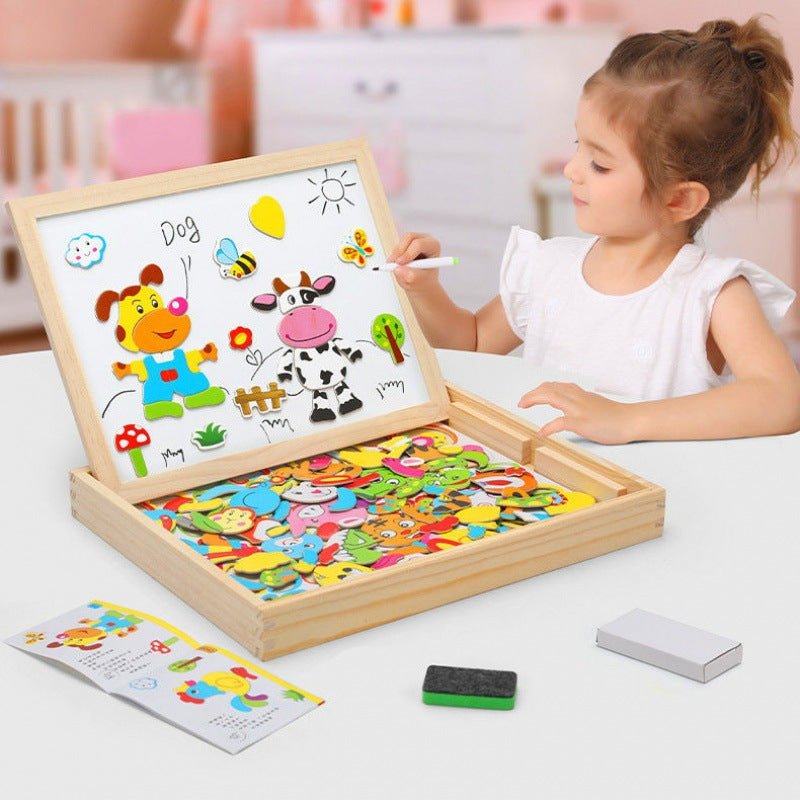 ARTIBLOX – 2-in-1 Montessori Tekenbord met Magneetbord & Krijtbord voor Kinderen