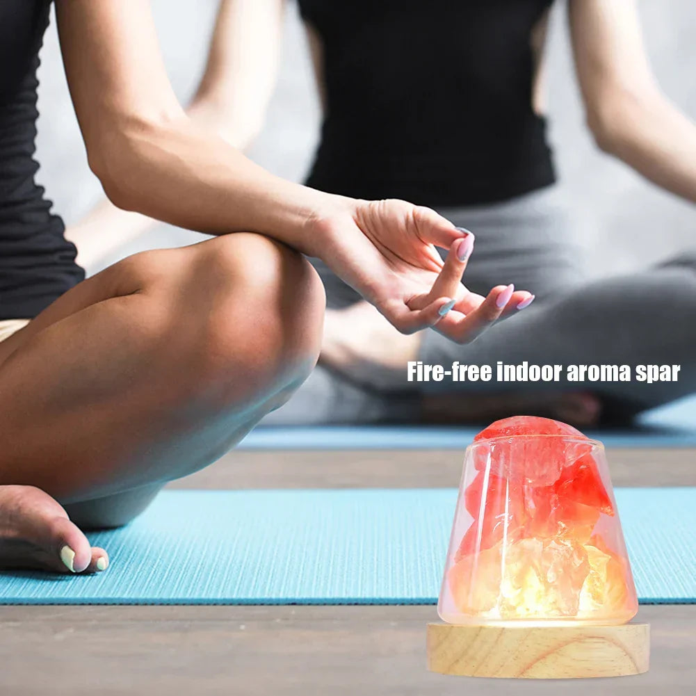 Himalaya Zoutlamp - Kristallen Nachtlicht & etherische olie diffuser