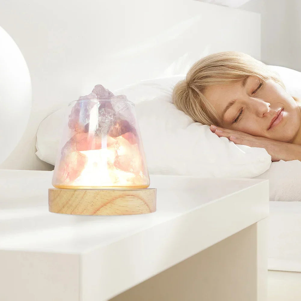 Himalaya Zoutlamp - Kristallen Nachtlicht & etherische olie diffuser