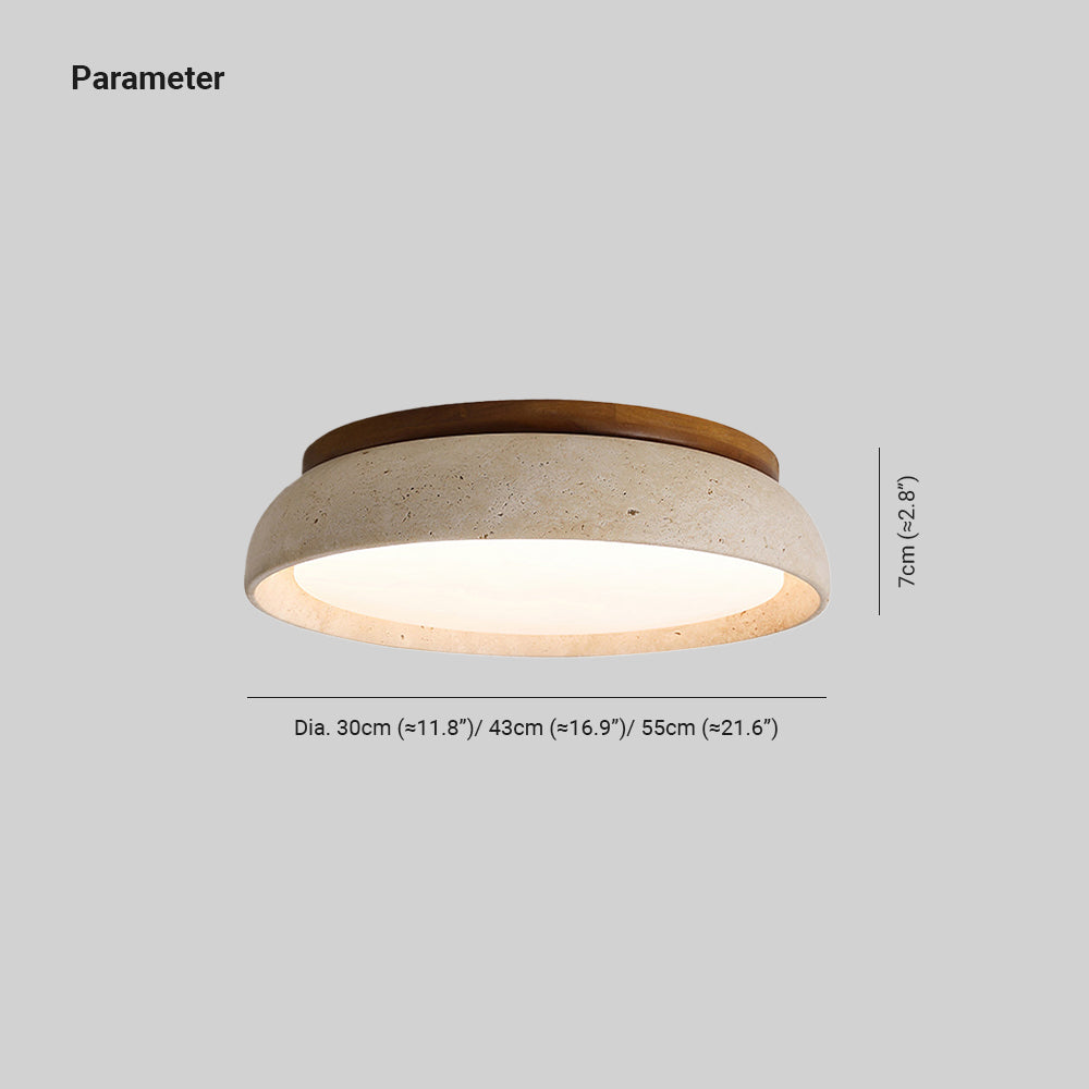 Kloris Piedra Plafondlamp van Travertin