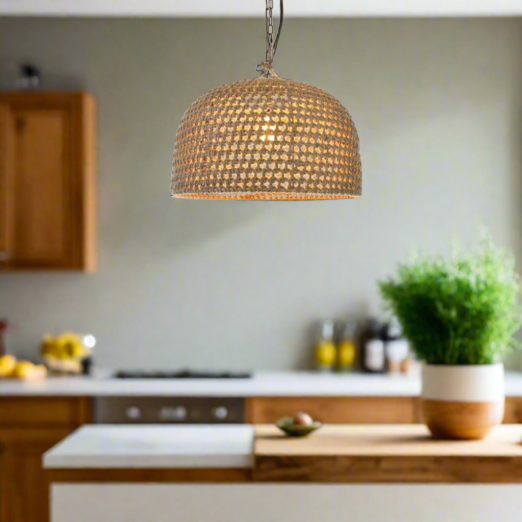 Natuurlijke Schaduw Rattan Japandi Hanglamp