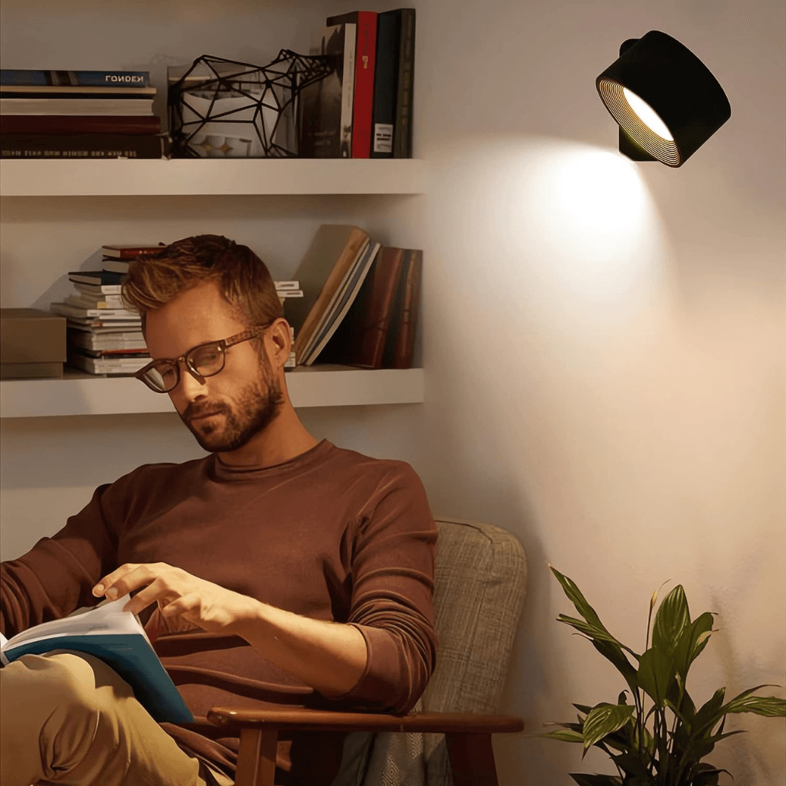 Draadloze Wandlamp – 360° Verstelbaar en Oplaadbaar LED-verlichting (USB)
