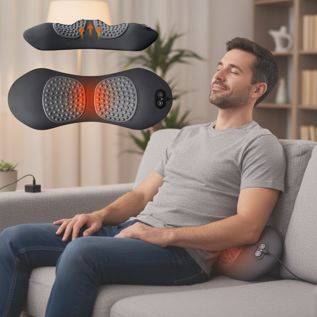 LuminaBack Drie-in-één Rugmassager met Warmte en Vibratie