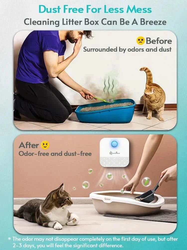 KattenFrisch Lucht – Geurverwijderaar Met Bewegingssensor Voor Kattenbakken