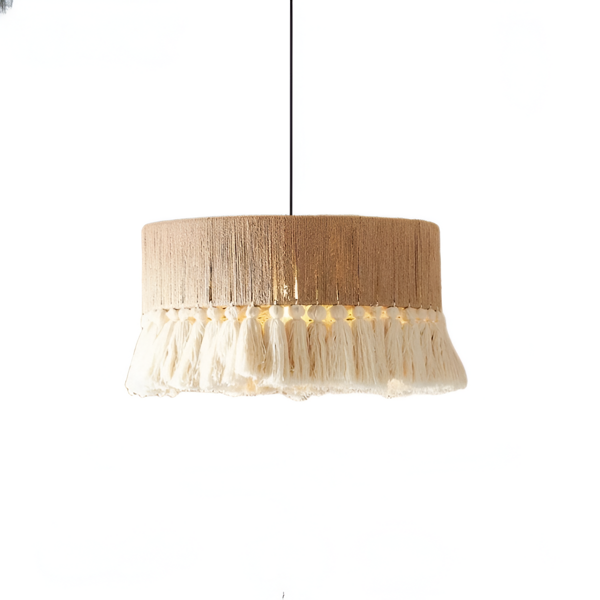 Bohemian Vintage Hennep Touw Tassel Kroonluchter