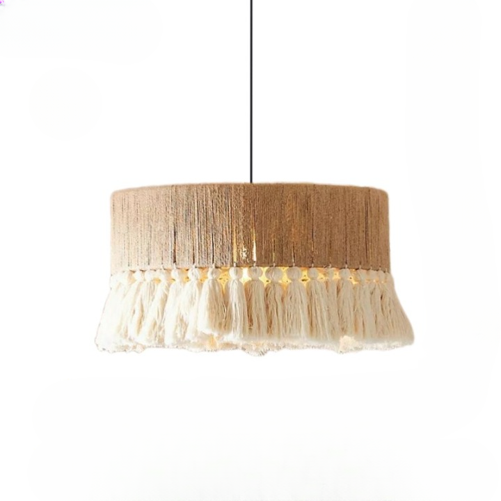 Bohemian Vintage Hennep Touw Tassel Kroonluchter