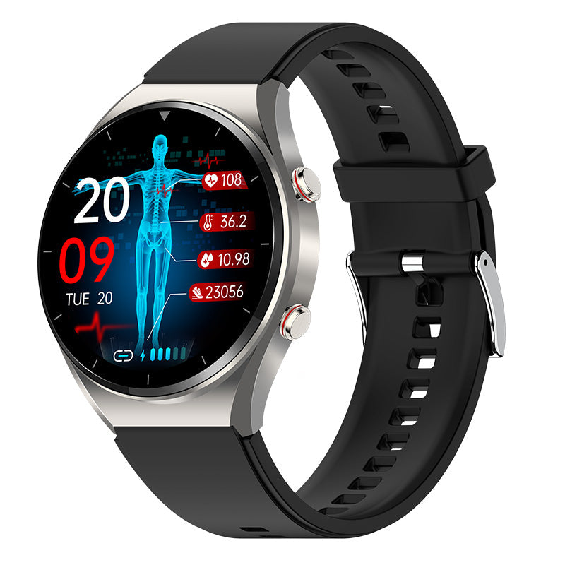 One-Click Bloedglucose|Bloedglucose Bloeddruk ECG|ECG HRV Hartslagmonitor Gezondheids Smartwatch