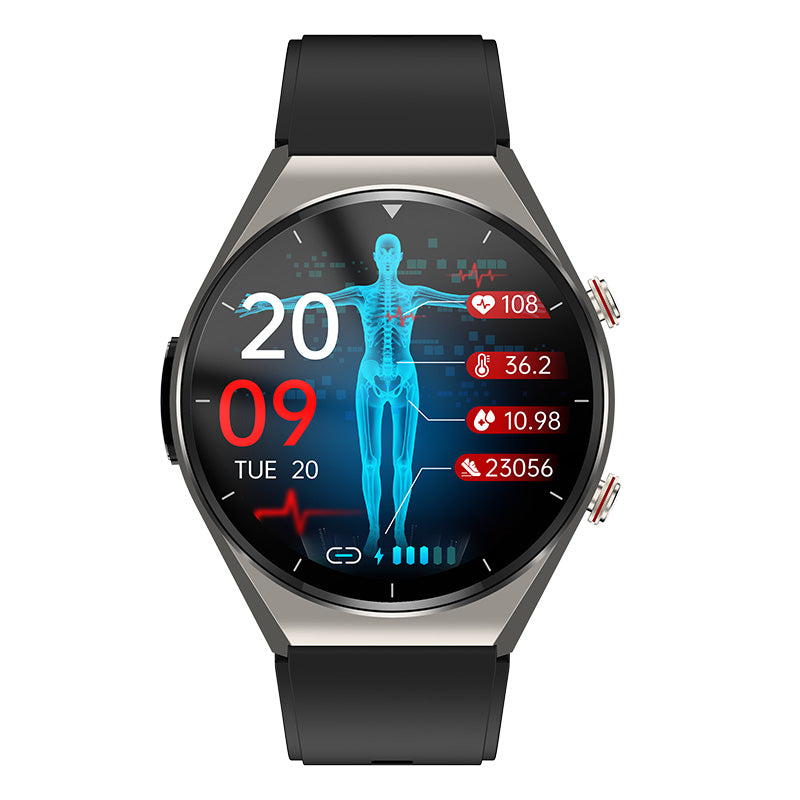 One-Click Bloedglucose|Bloedglucose Bloeddruk ECG|ECG HRV Hartslagmonitor Gezondheids Smartwatch