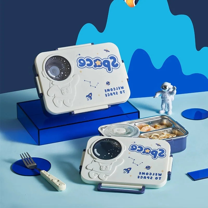 Brooddoos RVS met vakken – Bento Box 975 ml lekvrij